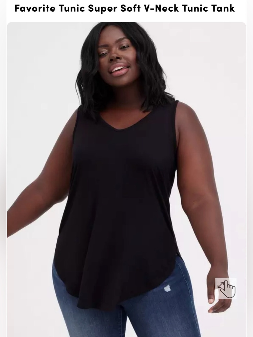 Torrid Black Super Soft Knit V-neck Tank
